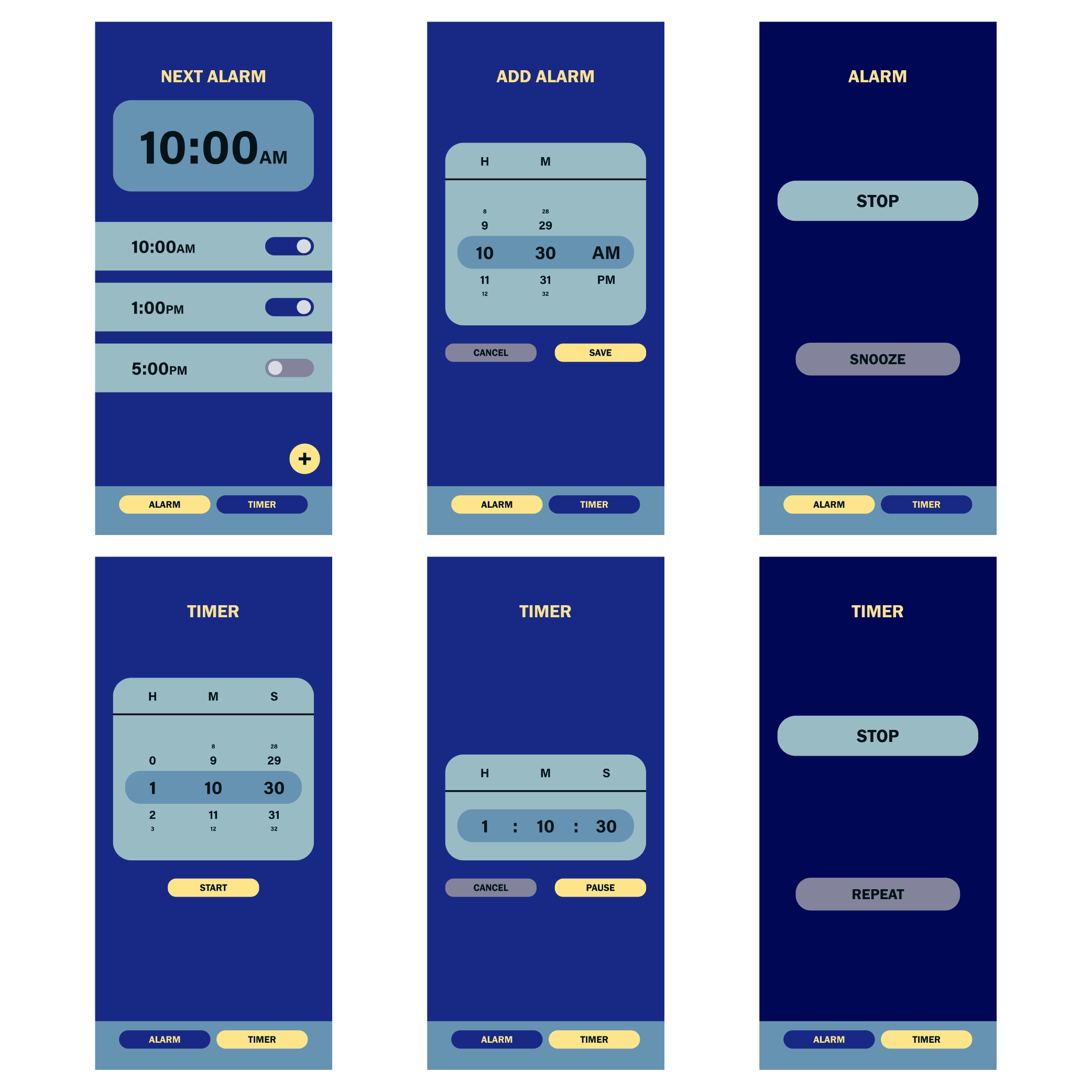High-fidelity Alarm/Timer Interface